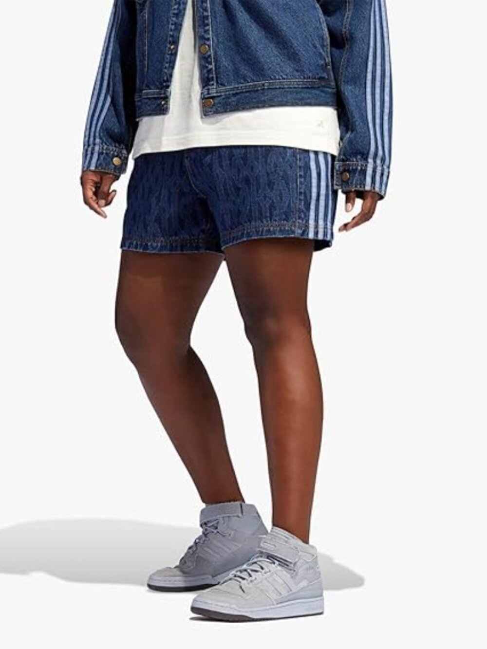 adidas Unisex IVY PARK Monogram Denim Shorts H61702